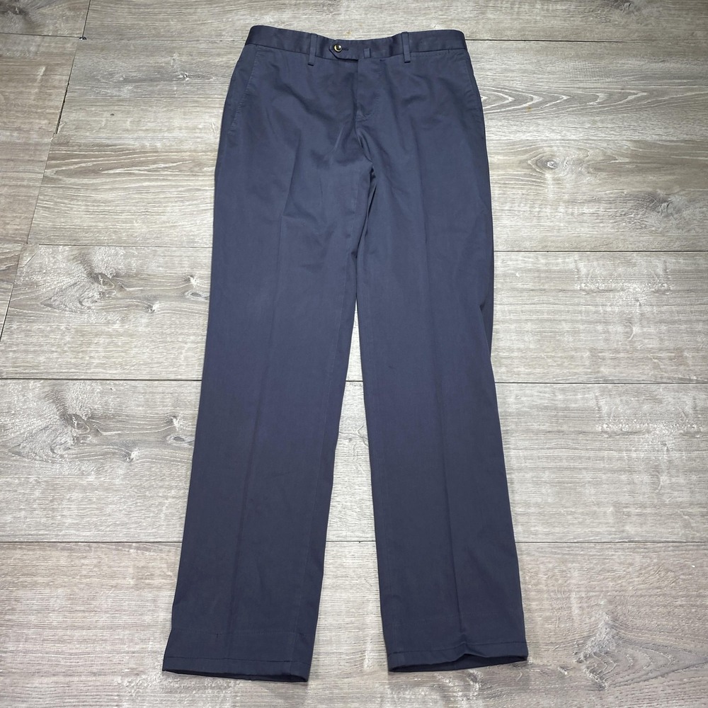 PT01 Pants‎ Mens 33x33 Slim Fit Stretch Dress Chino Silk Blend Trouser Casual